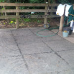 double stud mat on a wash bay