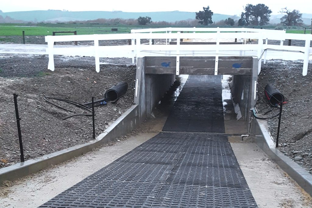 vgrip installed on a dairy underpass