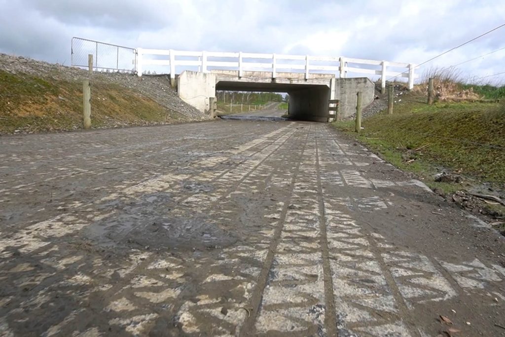 zigzag mat on a dairy underpass