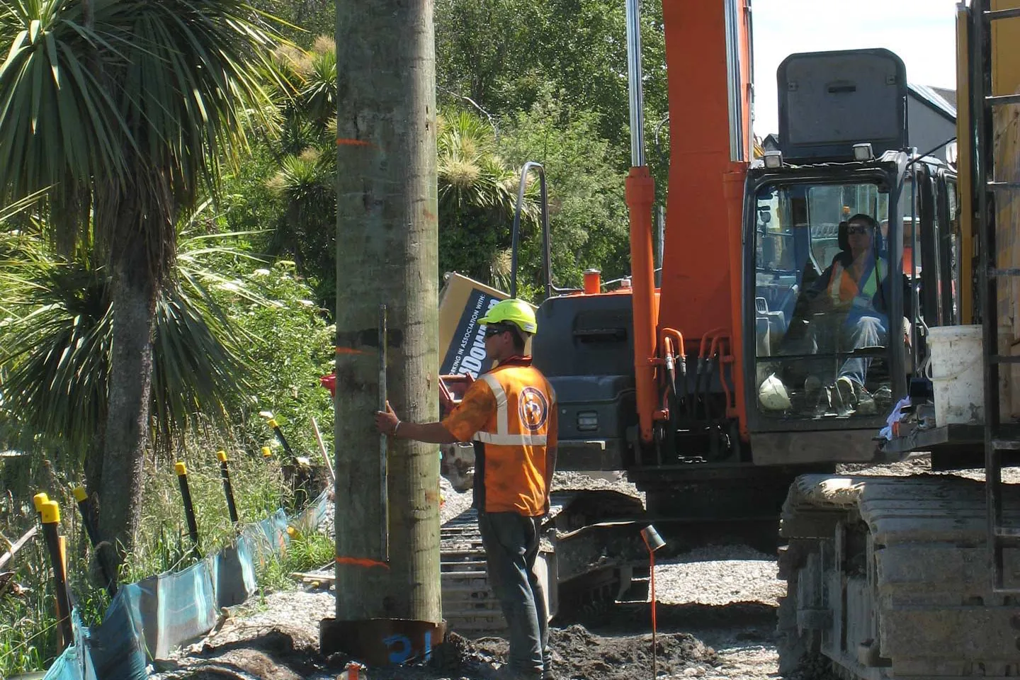 Farm shed poles installation