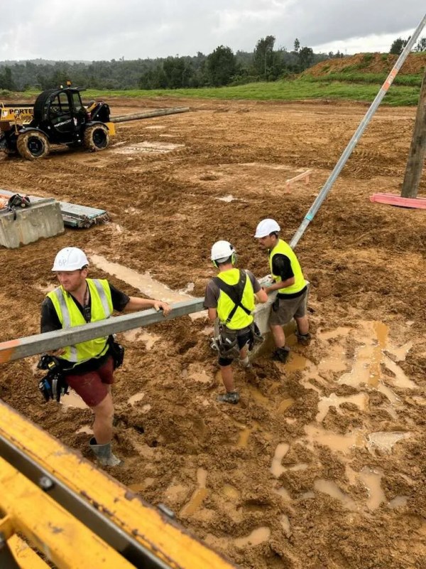 Composting barn construction in Tauranga - Koromiko Dairies